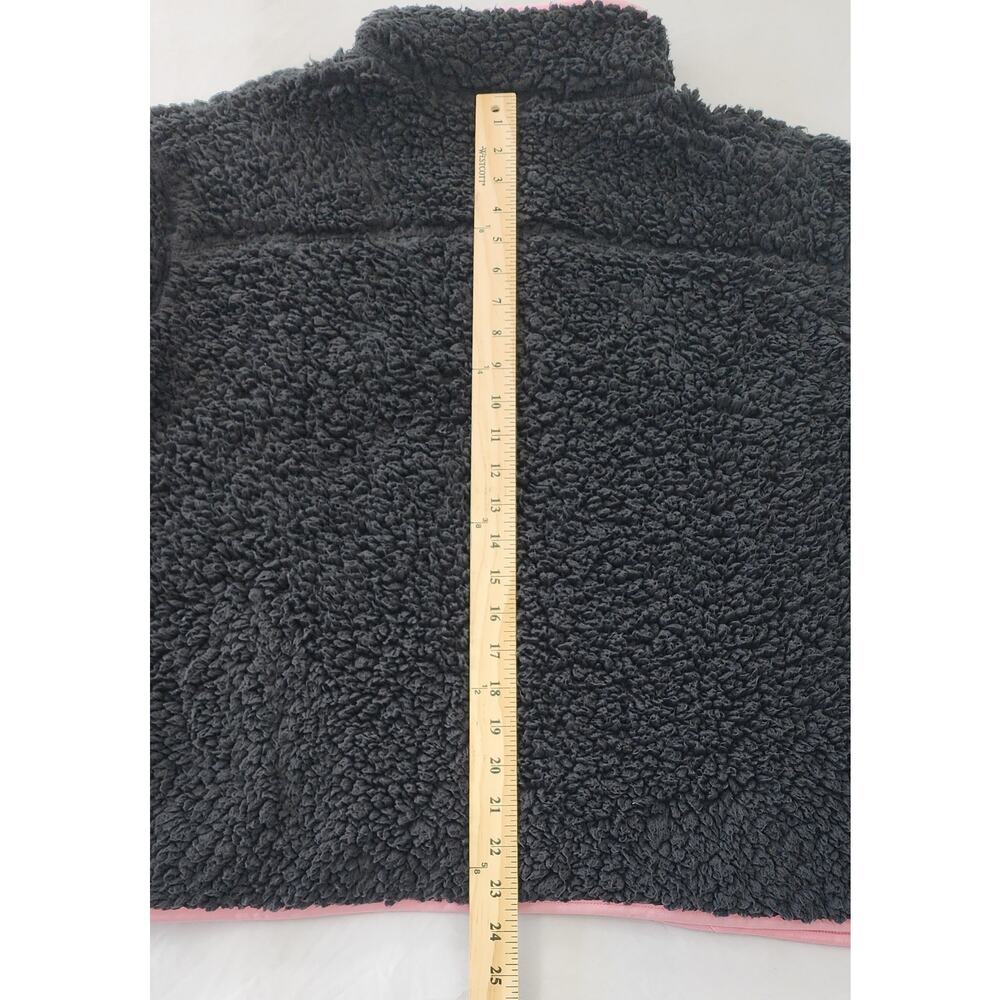 Susan G Komen Sweatshirt Womens Medium Black Sherpa Cozy Pullover Earth Yoga - Picture 6 of 13